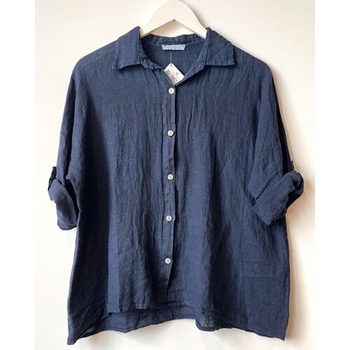 Milio Milano Folly Bea Blouse  - Navy