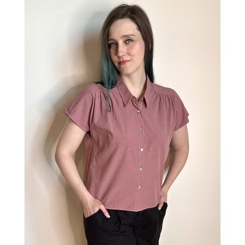 Cameo Carol Blouse - Rose Grid