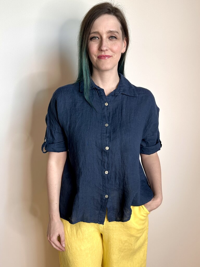 Milio Milano Folly Bea Blouse  - Navy