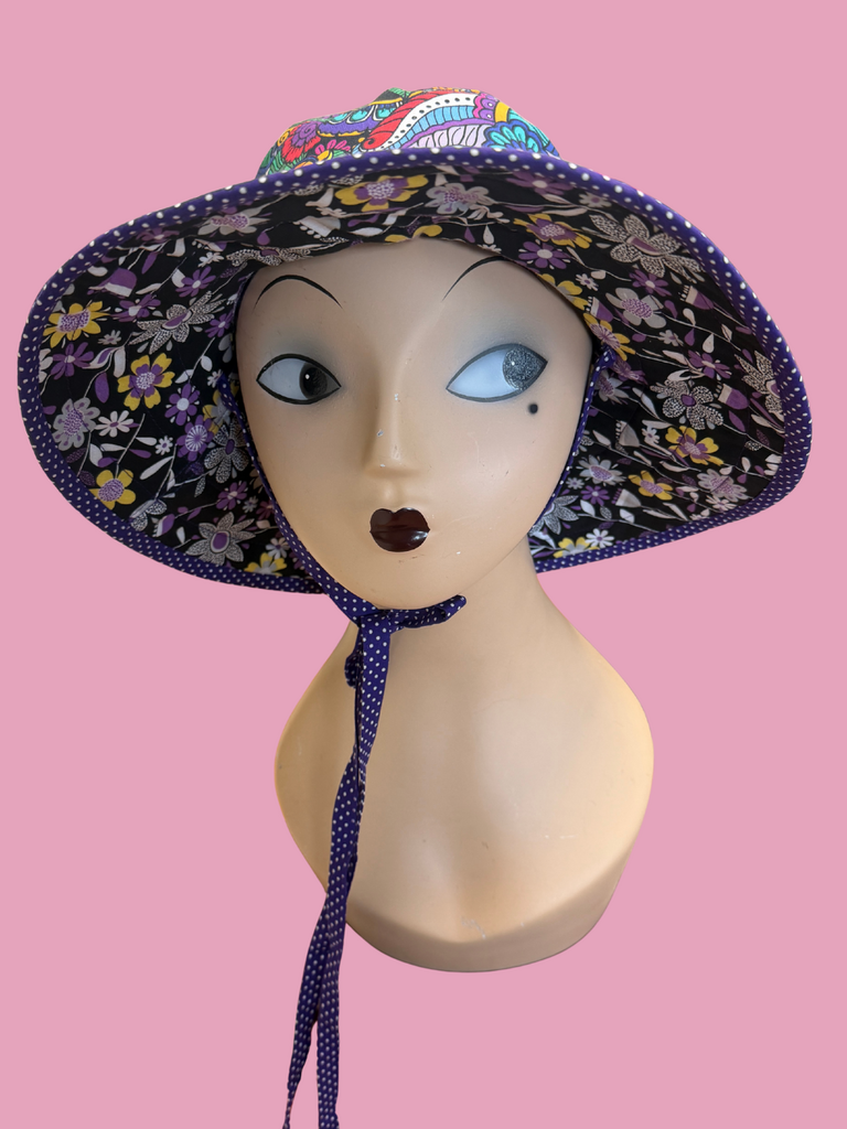 Busy Mushroom Reversible Sun Hat - PPark/Purp Fant
