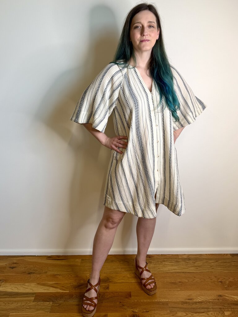 Frnch Nona Dress - Gauzy Stripe
