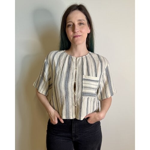 Frnch Valla Blouse - Gauzy Stripe