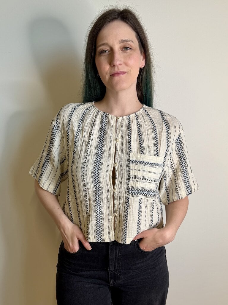 Frnch Valla Blouse - Gauzy Stripe