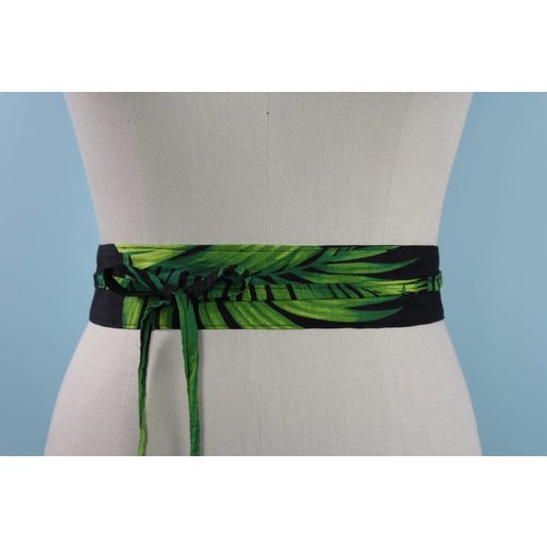 Sarah Bibb Mini Obi Belt- Palm Sarah Bibb Mini Obi Belt- Palm