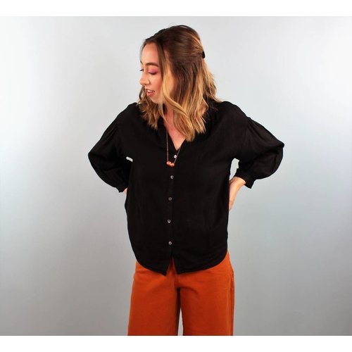 Velvet Matty Blouse - Black Velvet Matty Blouse - Black