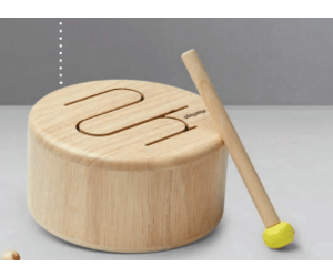 plan toy solid wood drum
