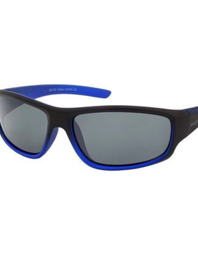 Matte Black Blue Metallic Polycarbonate UV400 Sport Sunglasses HTK19B