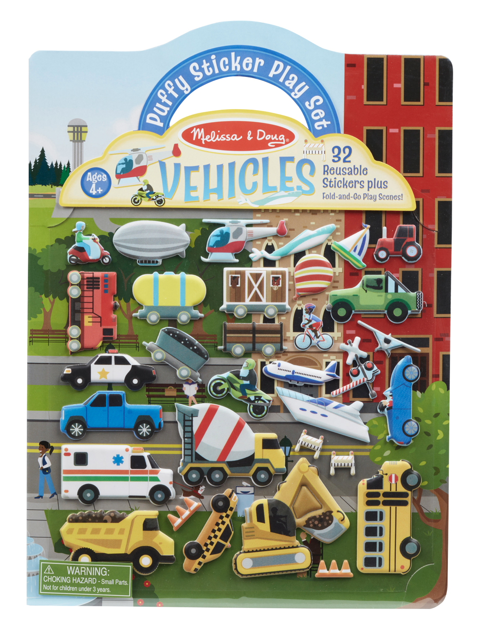 Melissa & Doug Puffy Sticker Play Set- Vehicles 30522