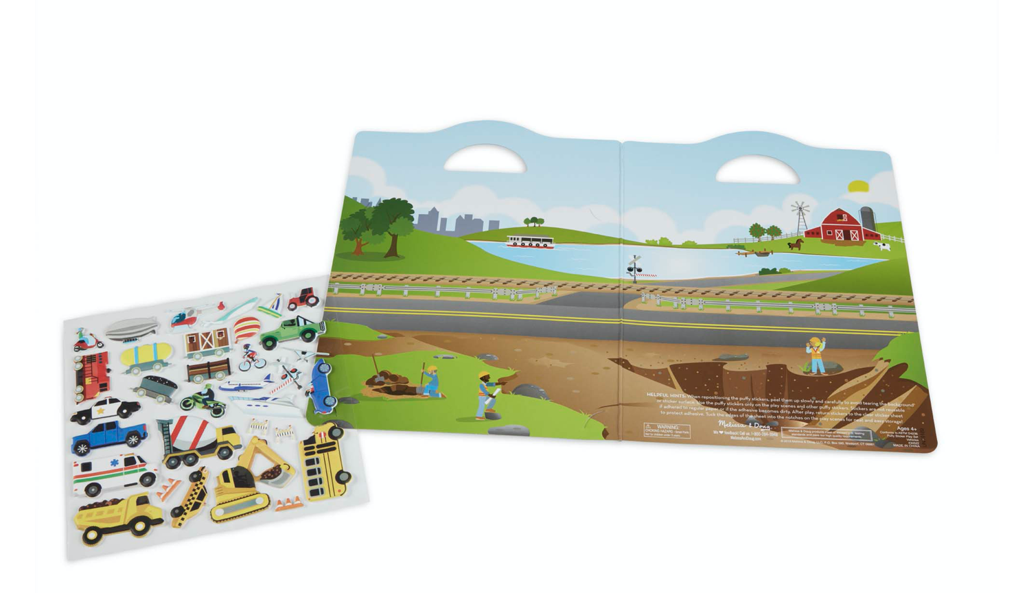 Melissa & Doug Puffy Sticker Play Set- Vehicles 30522