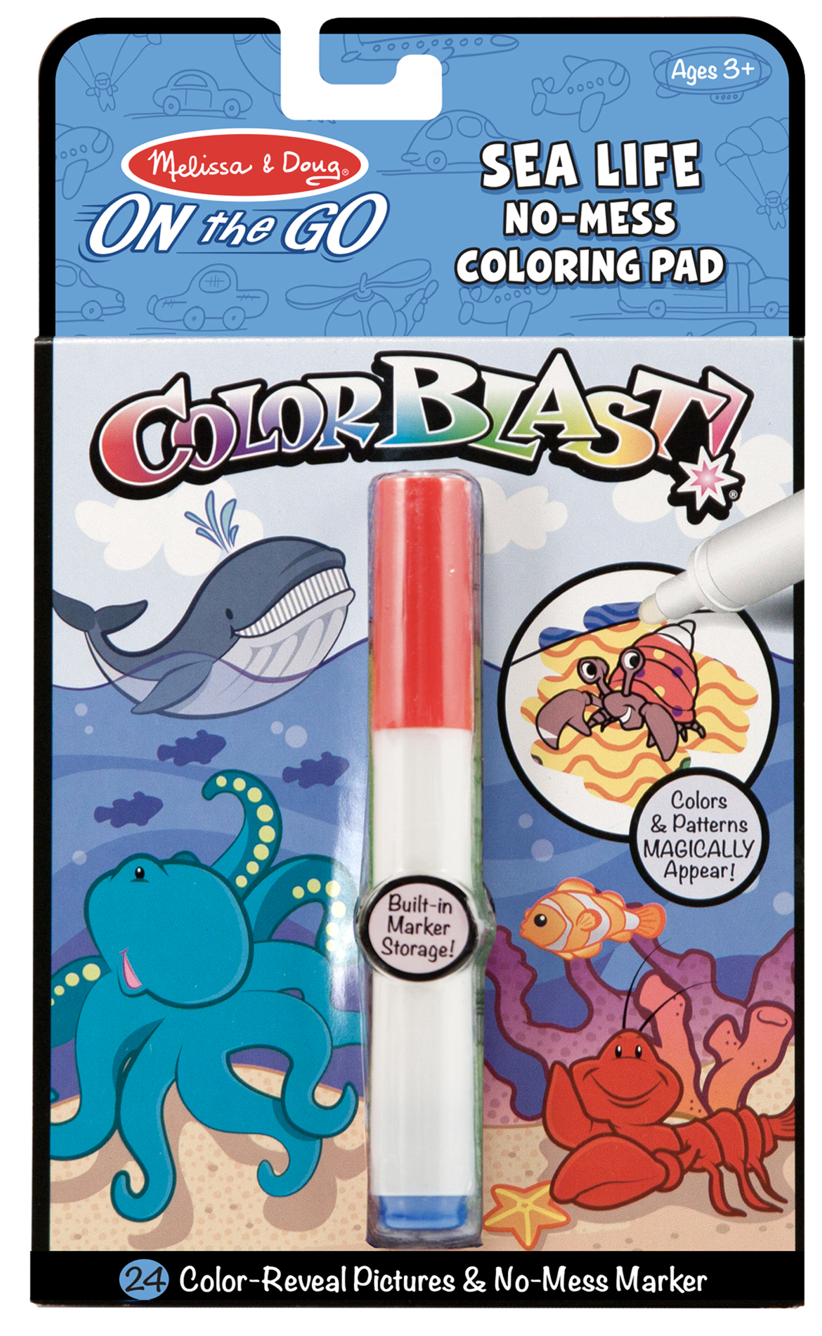 Melissa & Doug On the Go ColorBlast No-Mess Coloring Pad - Sea Life