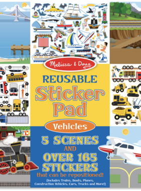 Melissa & Doug 4199 Vehicles Reusable Sticker Pads N