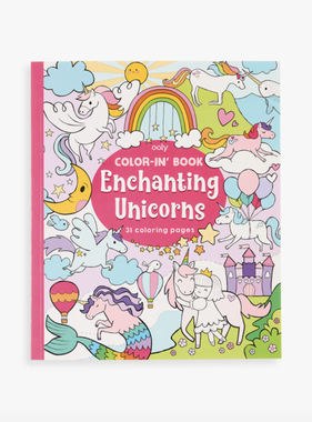 Ooly 118-202 Color-in Book: Enchanting Unicorns