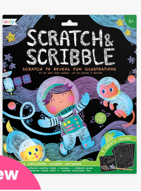 Ooly 161-050 - Scratch & Scribble Art Kit: Space Explorers