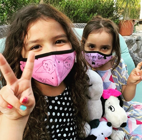 Face Mask PKP Kids Face Mask Aloha Turtle - Peony Pink