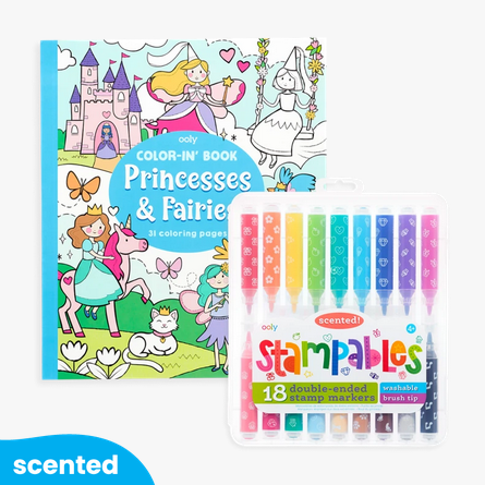 Ooly Princess & Fairies Stampables Coloring Gift Pack 191-179