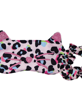 Iscream Pink Leopard Eye Mask and Scrunchie Set 880-278