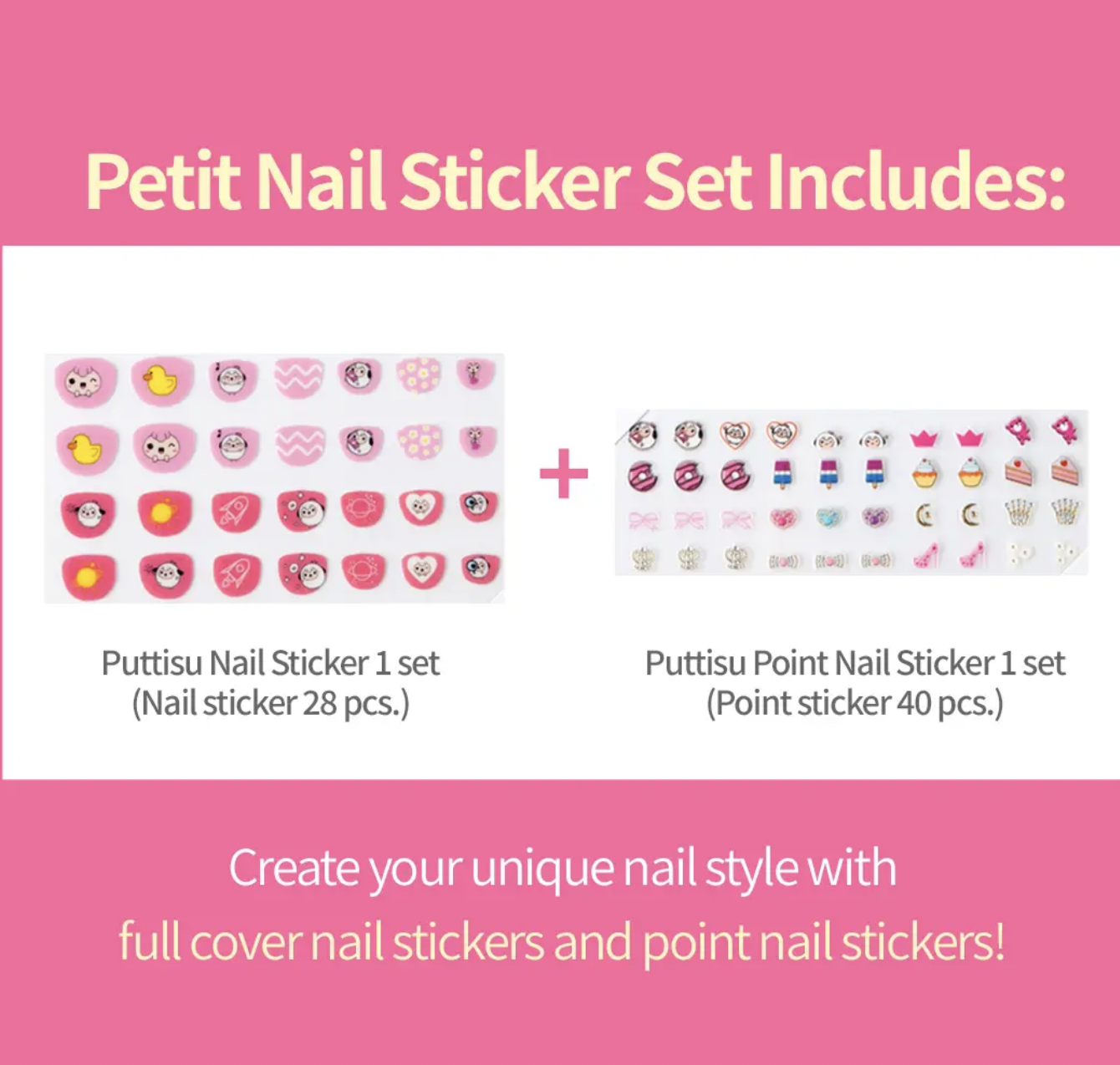 Puttisu Petit Nail Sticker Set Deluxe  05 Cherry Berry Tarte