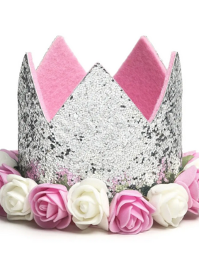 Sweet Wink Crown - Silver Flower Crown/Birthday Crown