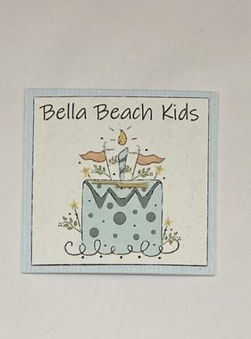 Greeting Cards Enclosure Card - BBK Birthday Cake Blue