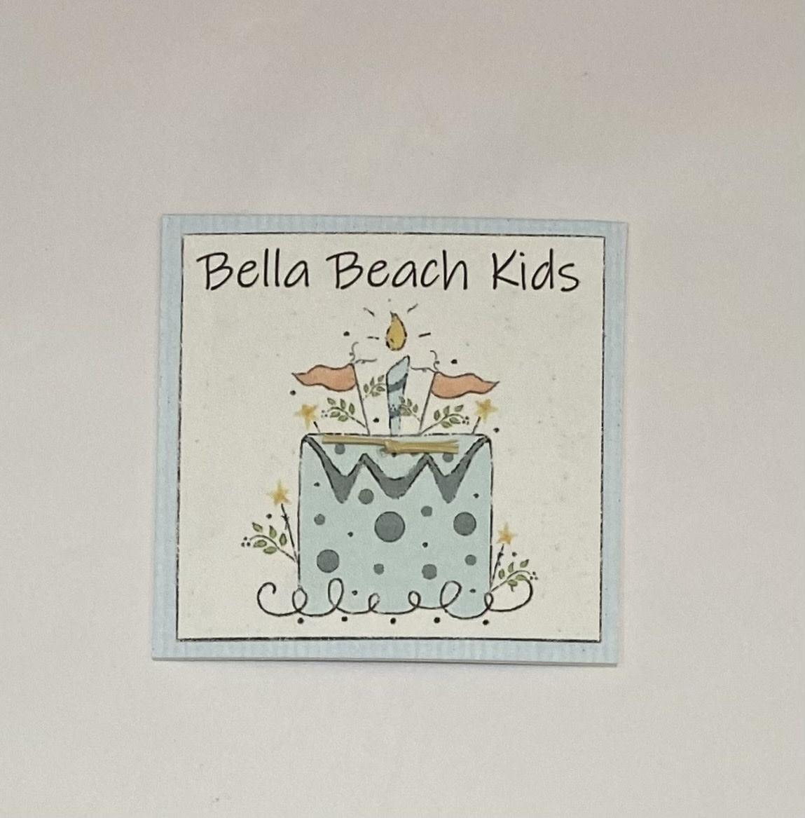 Greeting Cards Enclosure Card - BBK Birthday Cake Blue