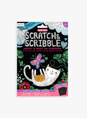 Ooly Mini Scratch & Scribble Art Kits: Cutie Cats