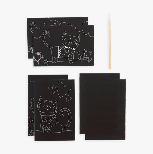 Ooly Mini Scratch & Scribble Art Kits: Cutie Cats