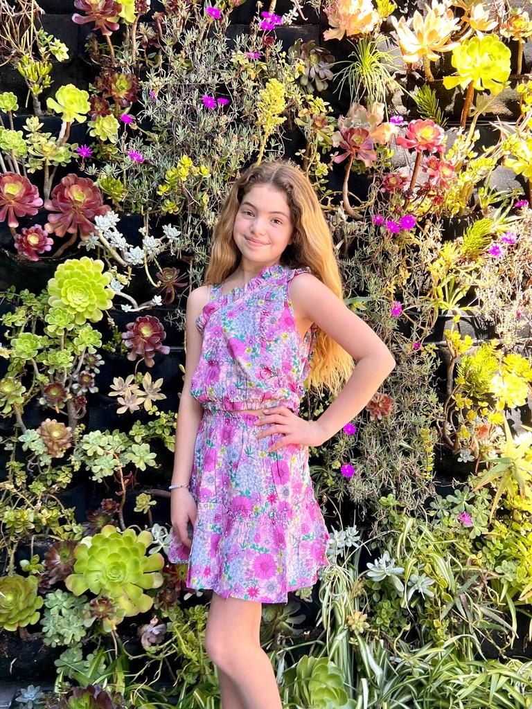 Shade Critters 1 Shoulder Top-Mod Floral Pink SR101-236