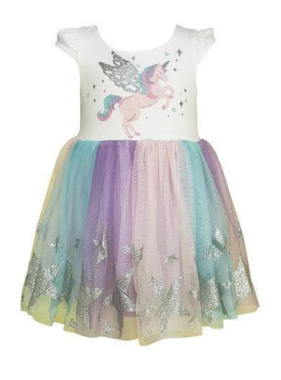 Glitter Wing Unicorn Pastel Dress