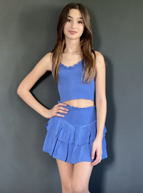 KatieJ NYC Brooke Skirt Cobalt Blue