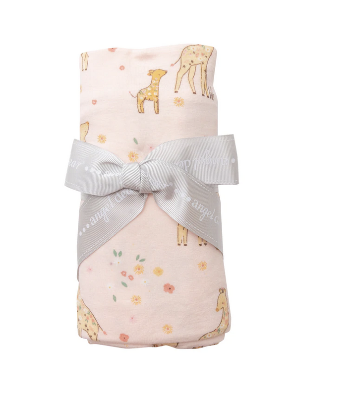 Angel Dear Giraffes/Pink Swaddle Blanket O/S