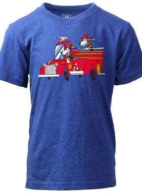 Wes And Willy Dogs Firetruck SS Tee, Blue