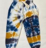 Sweatpants Peace Sign Tie Dye Tan/Blue