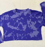 KatieJ NYC Cooper Long Sleeve Waffle Top - Periwinkle Blue
