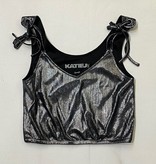 KatieJ NYC Alison Tank Top, Metallic Silver