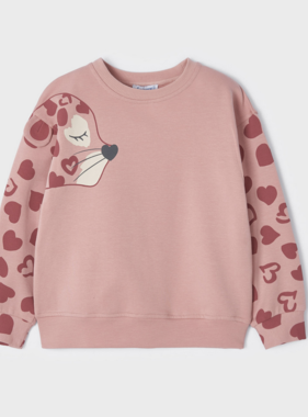 Mayoral 4478 80 Heart Pullover, Rose LAST ONE SIZE 4