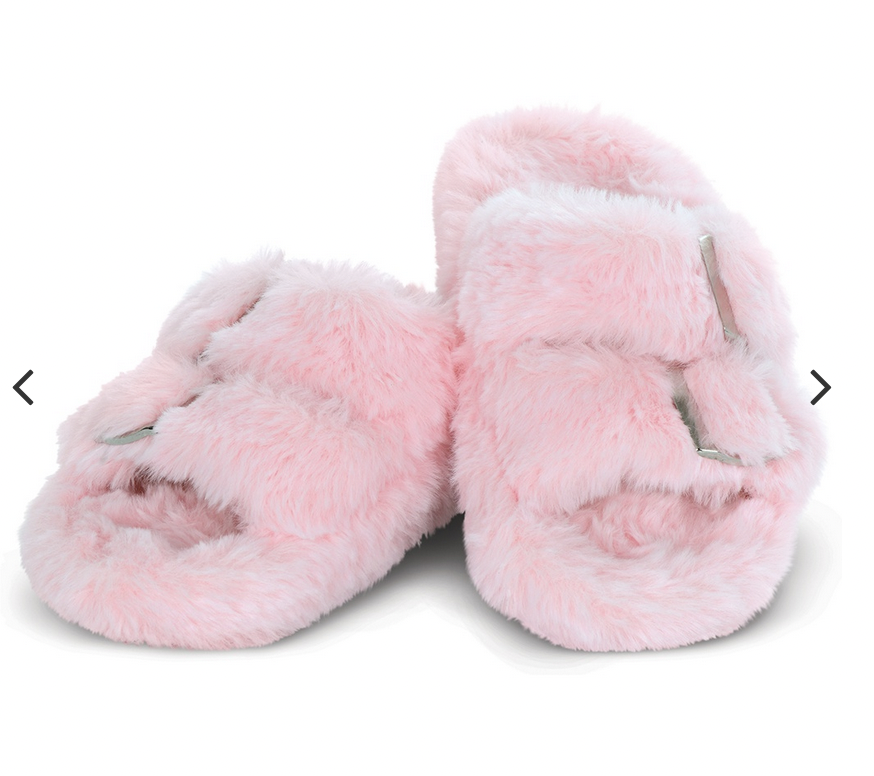 Iscream Pink Buckle Slippers 735-070