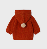 Mayoral 2392 42 Warp Knitted Hooded Jacket, Orange