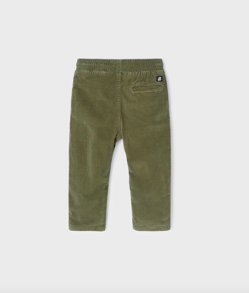 Mayoral 2532 11 Lined Long Corduroy Jogger, Moss