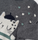 Mayoral 4303 82 French Cat Sweater, Titanium