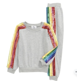 Lola and The Boys Sequin Rainbow Tracksuit Set