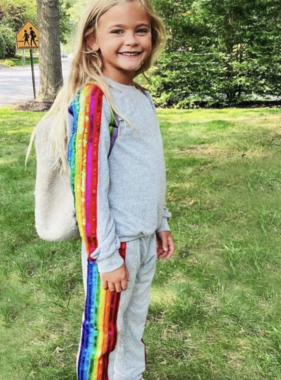 Lola and The Boys Sequin Rainbow Tracksuit Set