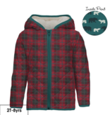 Kickee Pants Jacket  Sherpa Hood Plaid/Bear