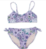 Tie Back Bikini Mod Floral Purple