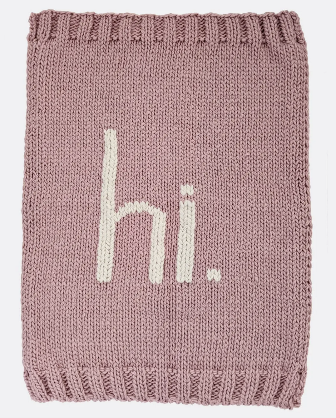 hi. Hand Knit Blanket Rosy Pink  Rosy
