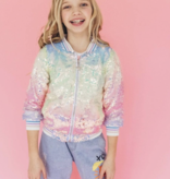 Lola and The Boys Icy Ombre Sequin Jacket