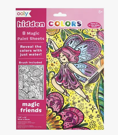Ooly Hidden Colors Magic Paint Sheets (9 PC Set) - Magic Friends