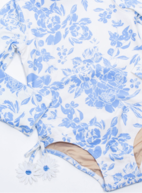 Shade Critters LngSlv 1pc-Blue Bouquet