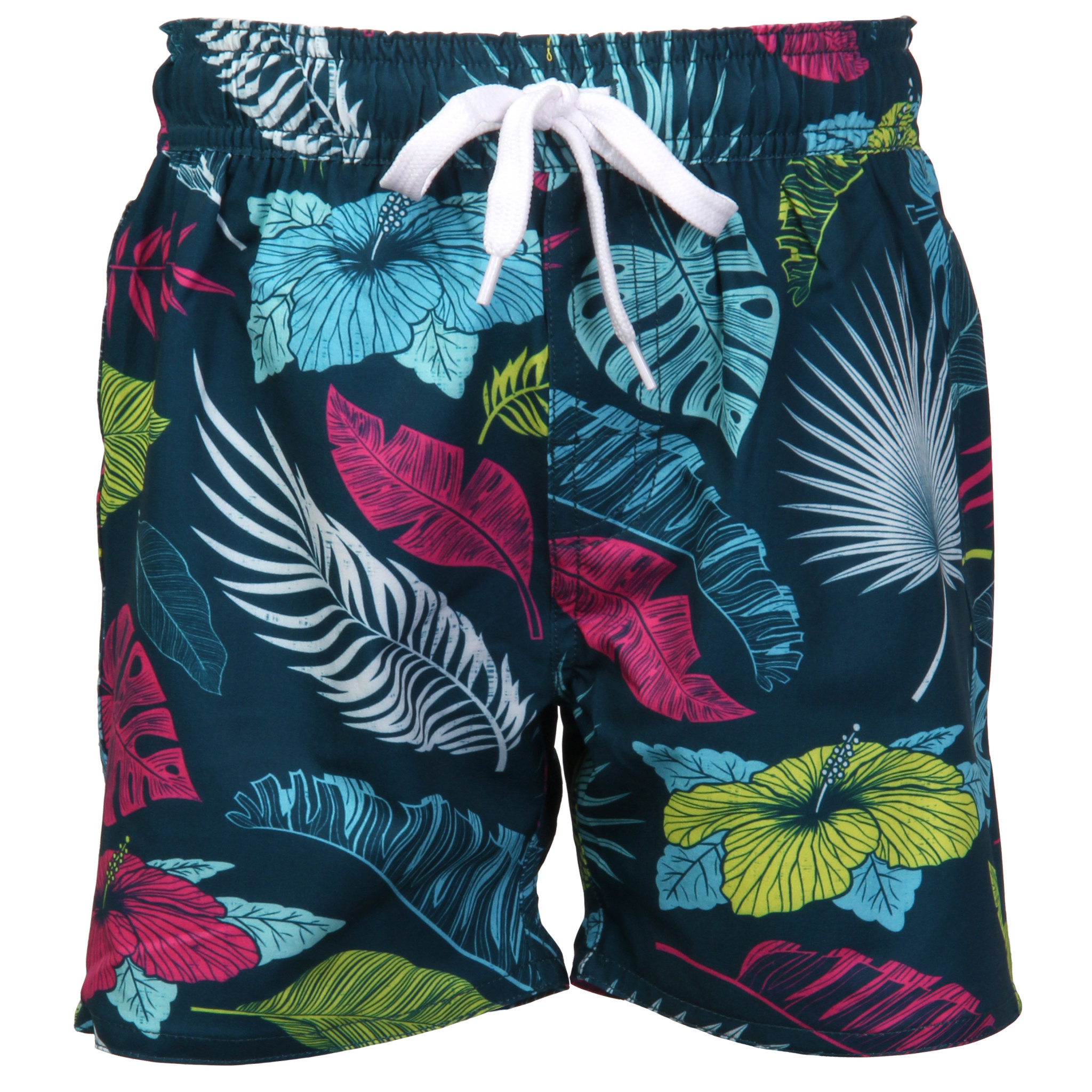 Wes And Willy Tropical Tech Swim Trunk Midnight