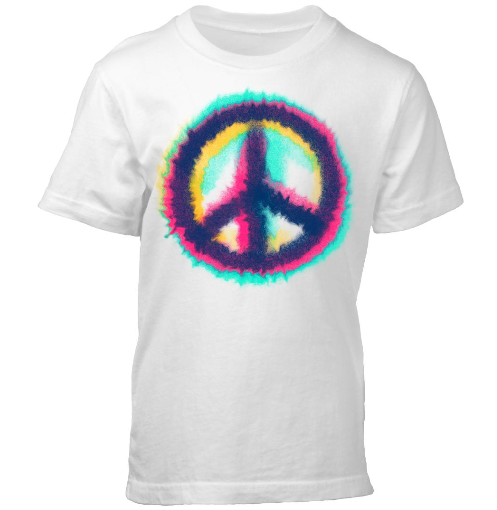 Wes And Willy Peace Sign SS Tee White