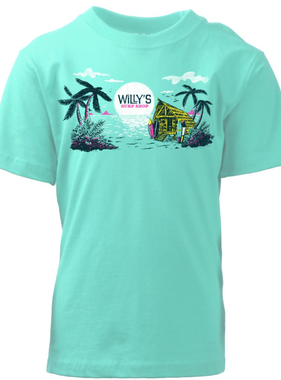 Wes And Willy Willys Surf Shop SS Tee-Sea Glass